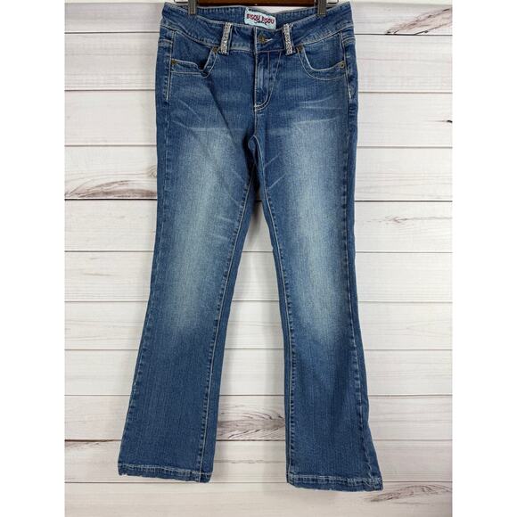 BISOU BISOU JEANS Women's Size‎ 6 Bling Rhinestone Bootcut Jeans - Picture 1 of 9